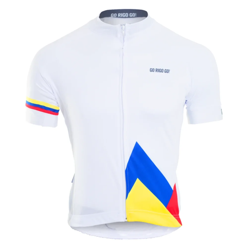 GO RIGO GO Mens Cycling Jersey Summer Quick Dry Short Sleeve Team Wear Clothing Colombia Bicycle Shirt Maillot Ciclismo Hombre