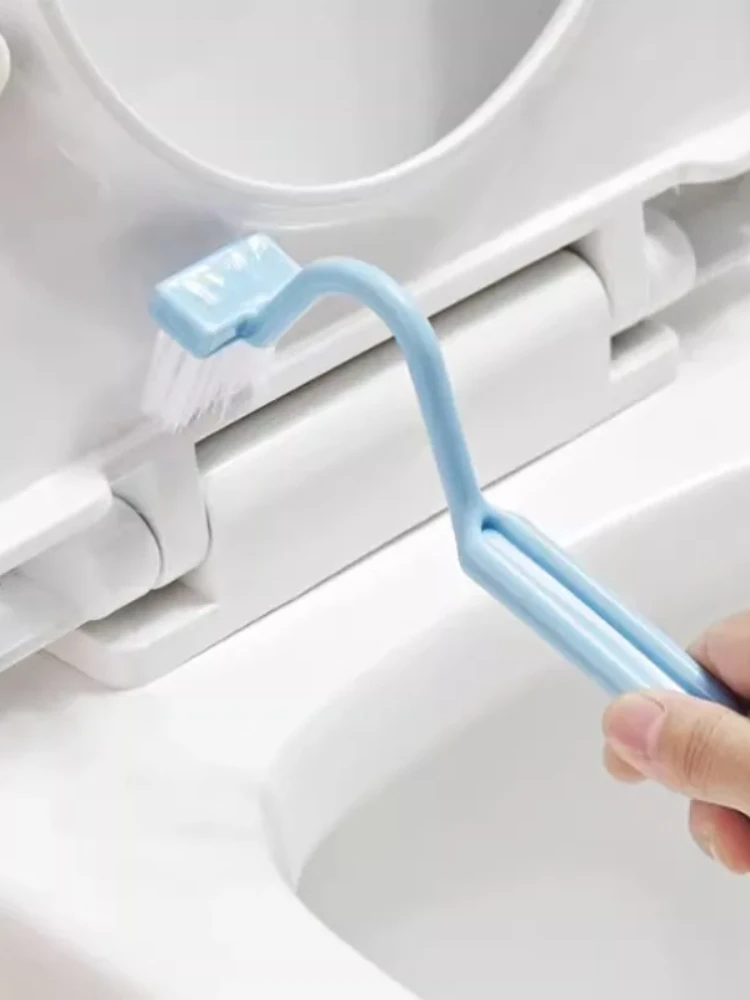 Brosse de nettoyage de toilettes incurvée, petite brosse de toilette en forme de S, épurateur de Wc Portable, pliage latéral incurvé, brosse d'angle à Long manche