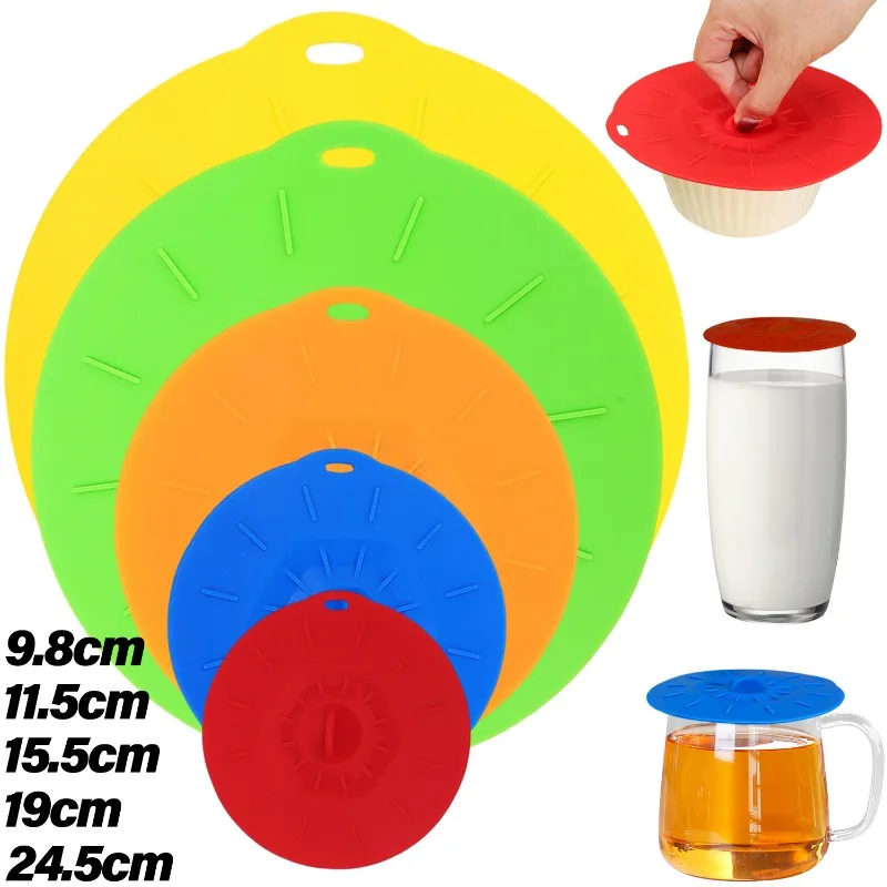 

Силиконовая крышка для консервации, многоразовые герметичные крышки для пищевых продуктов, моющиеся универсальные эластичные круглые крышки для посуды, кухонные аксессуары