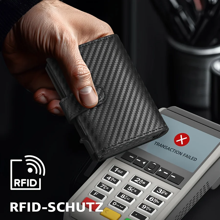 동전 케이스가 있는 남성용 지갑 RFID 보호 슬림 지갑 카드 지갑 소형 신용카드 신용카드 지갑