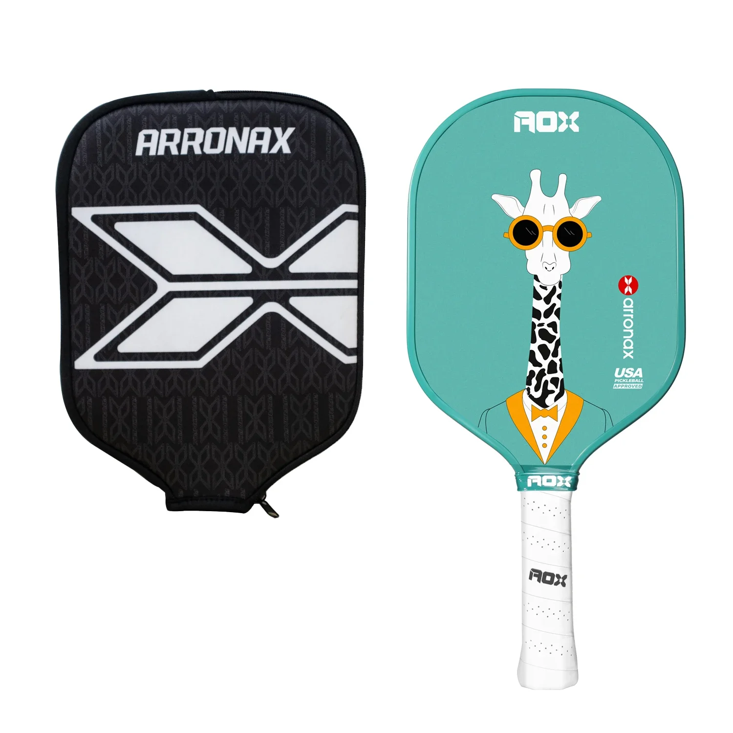 Arronax Kids Pickleball Paddle Child-friendly Fiberglass Giraffe pattern Lightweight Honeycomb Core Pickleball Gift for Children