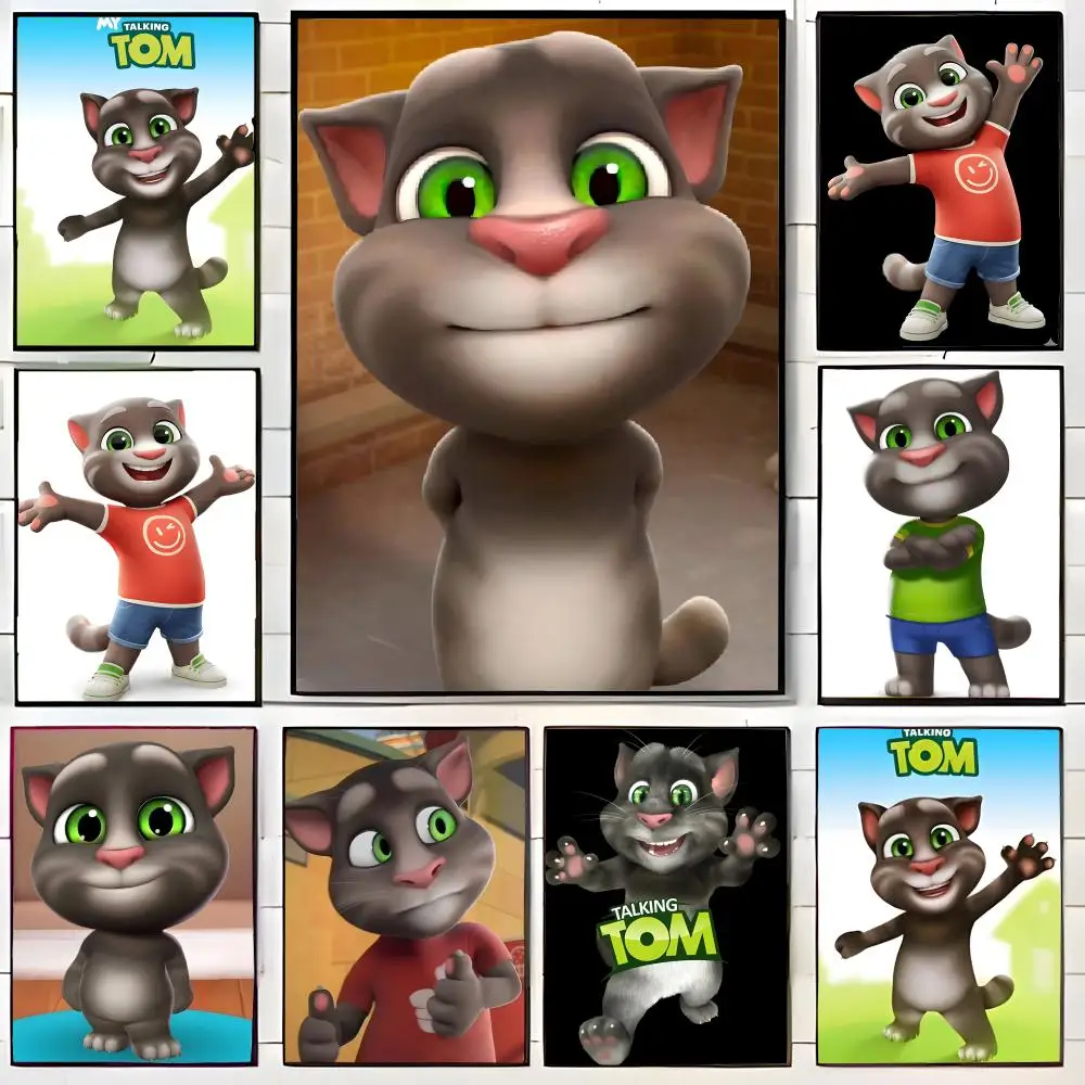 Talking Tom Virtual Pet Lustiges Poster, Wandkunstdruck, Poster, dekoratives Wandbild, Heimdekoration, Geschenk, ungerahmt