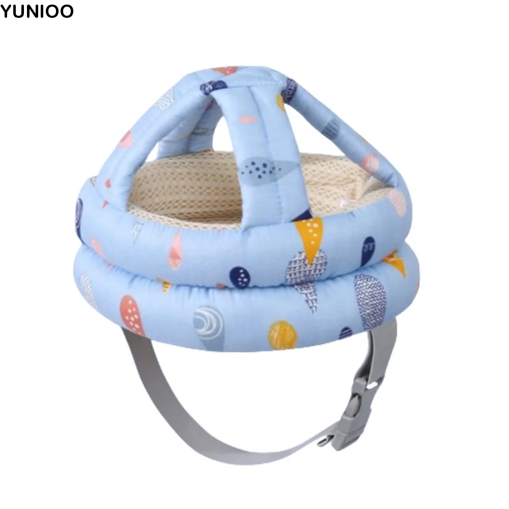 

Cute Breathable Toddler Protective Headgear Adjustable Protective Infant Anti-crash Caps Safe Dinosaur Pattern Baby Hat Girl