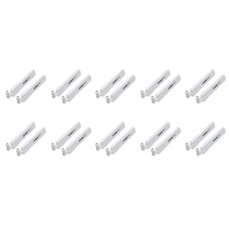 A33T-20PCS 5G/3G/4G/GSM Full Band Glue Stick Omni Wireless Smart Meter Router Module Gain 40Dbi Antenna, White SMA Male