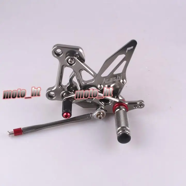 Arashi CNC Aluminum Alloy Adjustable Rearset Foot Pegs For MV AGUSTA F3(800) 2012 2013 2014 2015 Gray