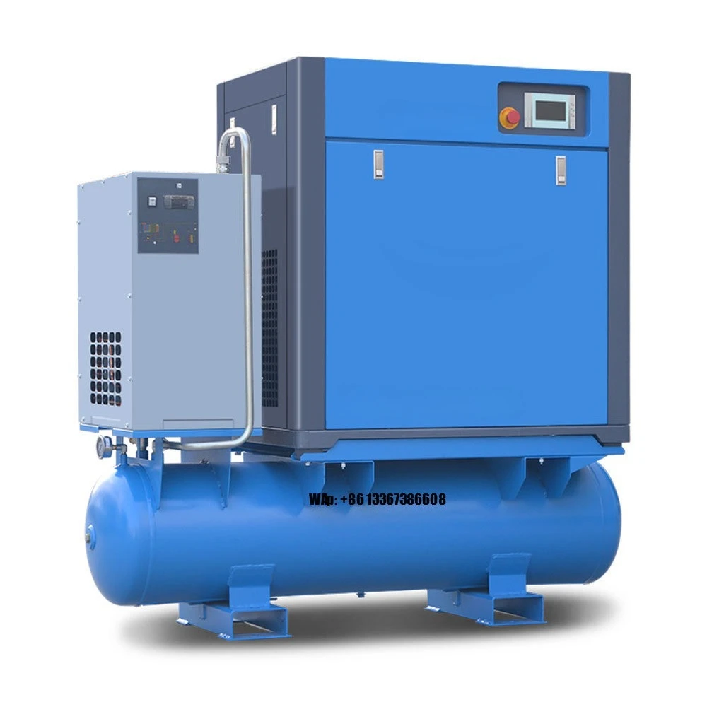 Industrial Electric Rotary Screw Air Compressor Integrated 3 in 1 Air Compressor with Air Dryer