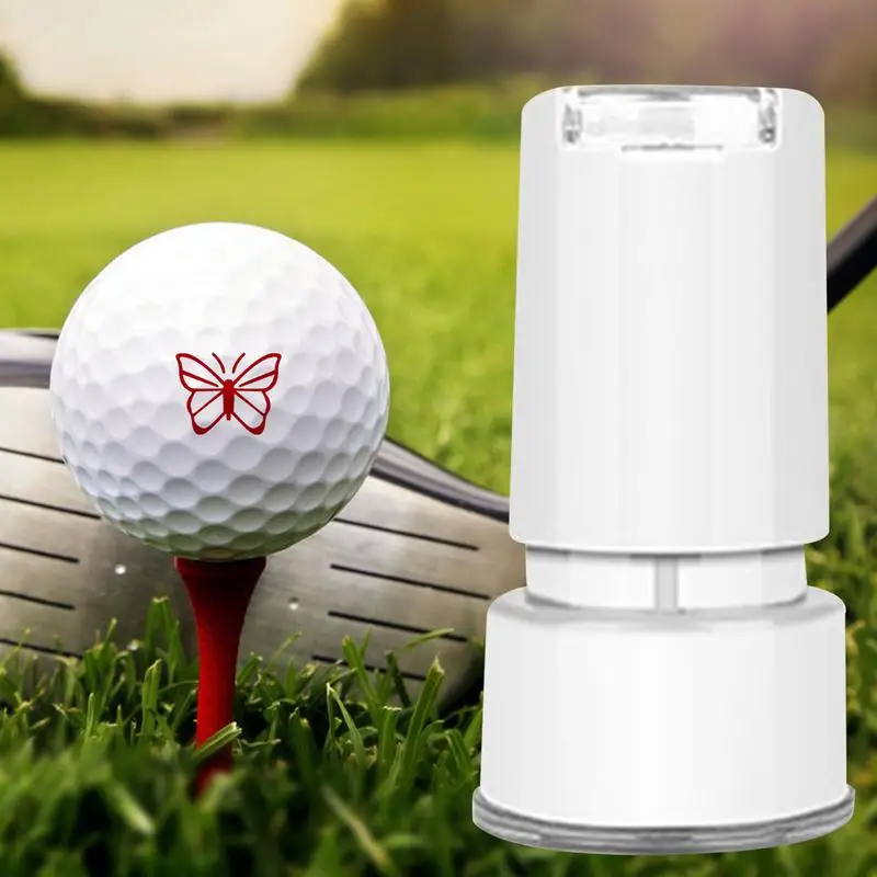 Self-Inking Golf Ball Stamper Reusable Golf Ball Marking Tool Golf Ball Marking Stamp Marker Tools Waterproof Fast Drying Ink