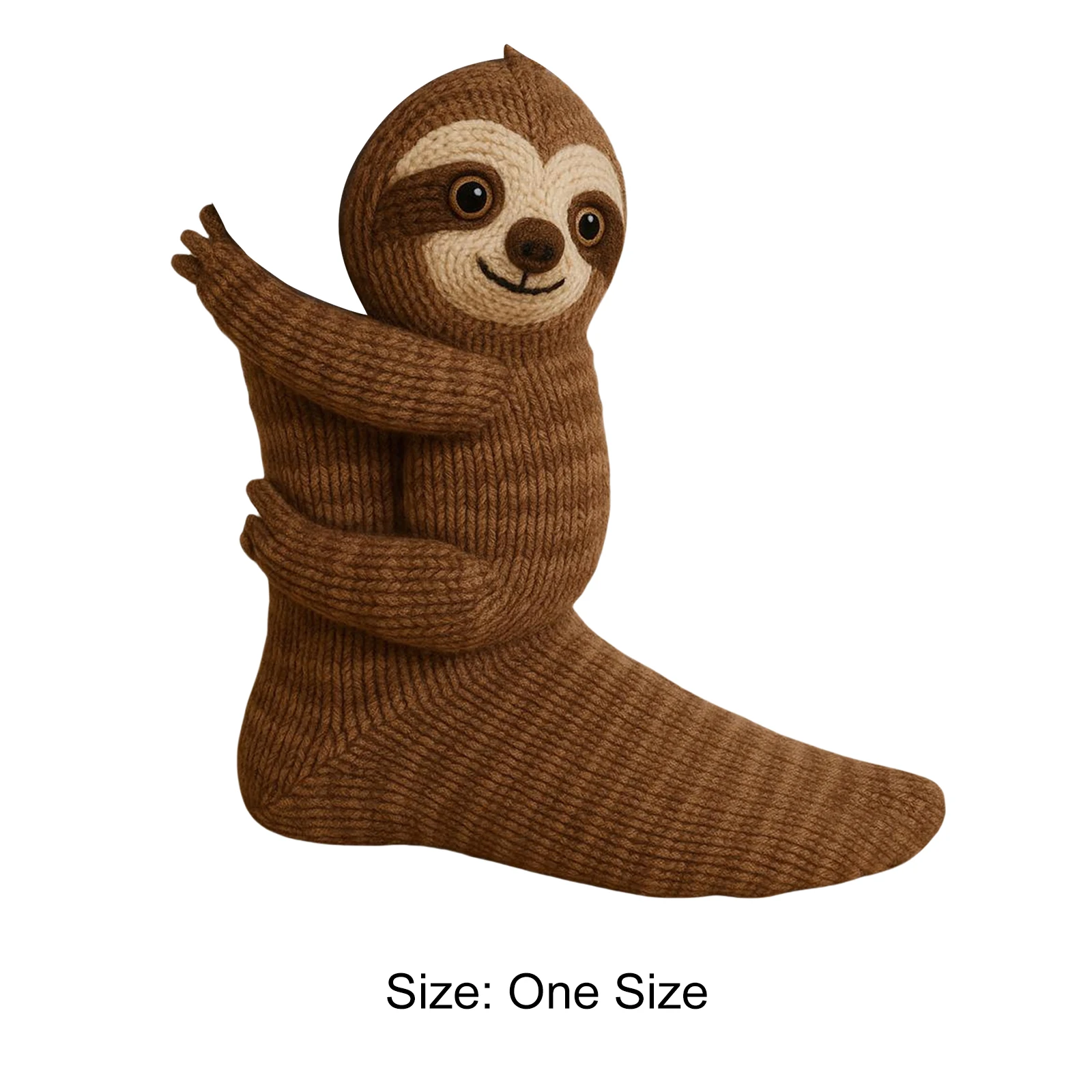 ثلاثية الأبعاد لطيف الحيوان عناق جورب طبقة مزدوجة الدافئة جوارب بأشكال مضحكة متماسكة كوالا الكسل القط الحيوان جورب اليد الكروشيه الأوسط جورب أنبوبي هدية عيد الميلاد