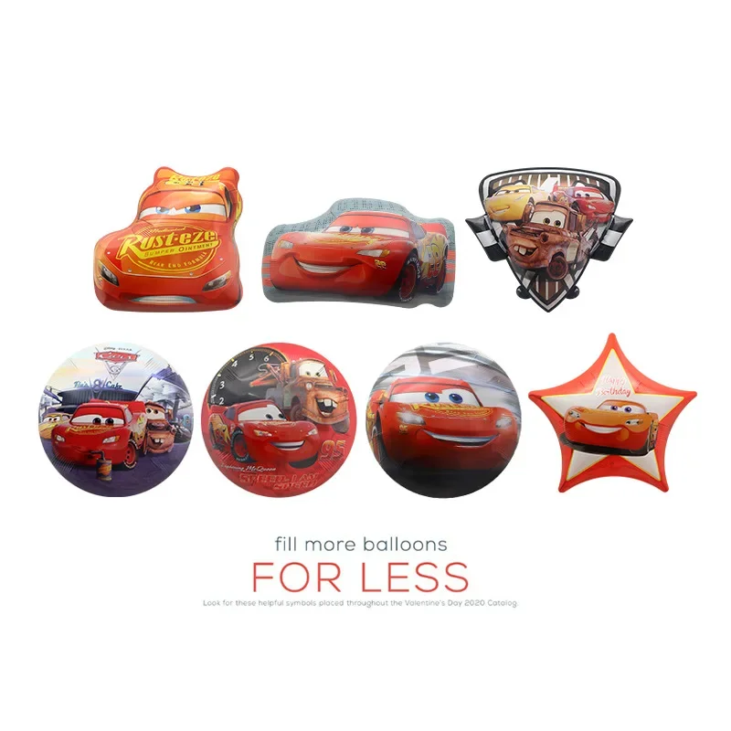 Disney Cartoon Cake Lightning Mcqueen Balloon Shield Car Aluminum Film Balloons Children's Birthday Party Toy Balloon Gift