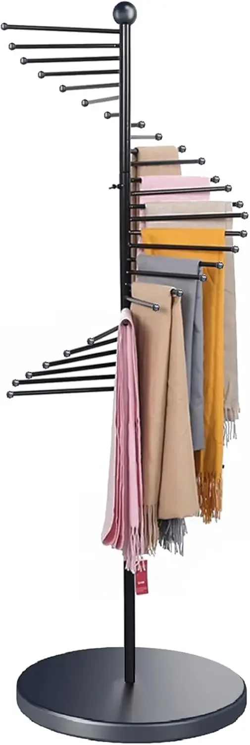 Scarf Display Rack, Metal Scarf Racks, Spiral Scarf Holder, Hijab Stand for Clothing Store Commercial Home, Space Saving Shelves