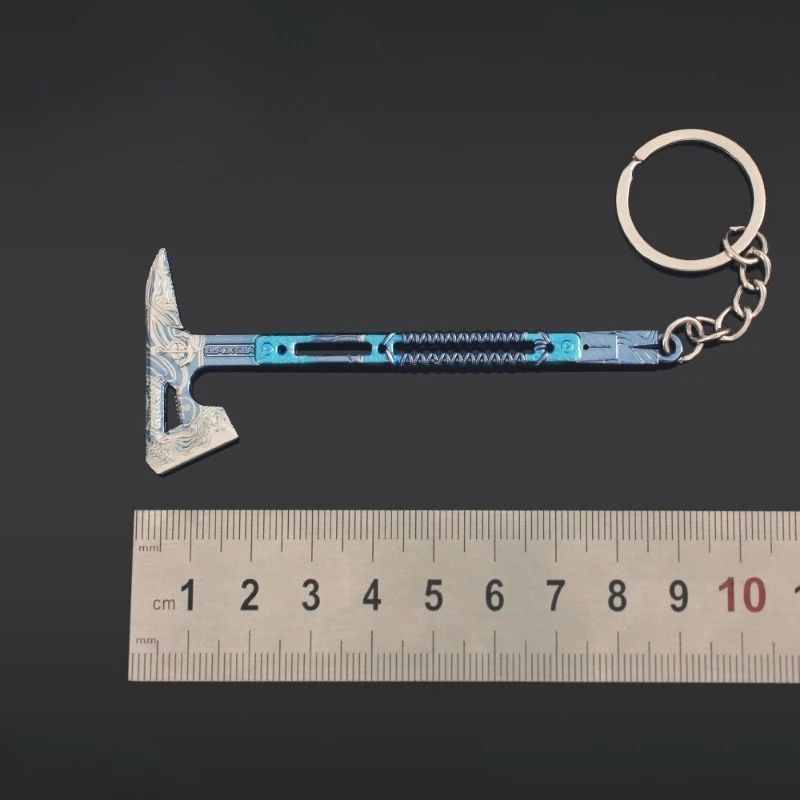 9cm/3.54in Mini Keychains Pendant Tactical Axe Delta Action Game Peripherals Weapon Props Accessories Boyfriend Gift Outdoor Toy