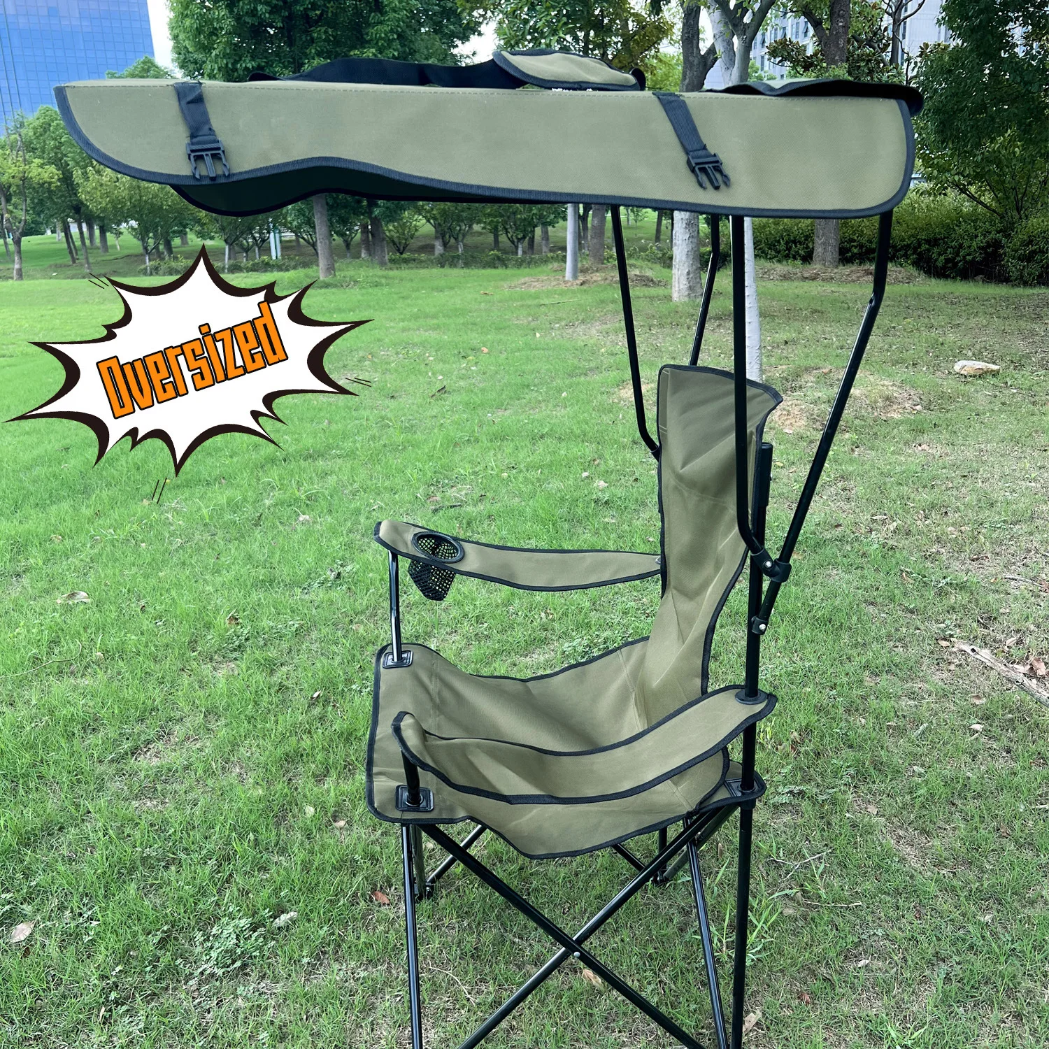 Portable Folding Chair With Canopy Shade Beach Chair Camping Chair Lawn Chair Outdoor Activities Fishing Picnic Leisure Chairs