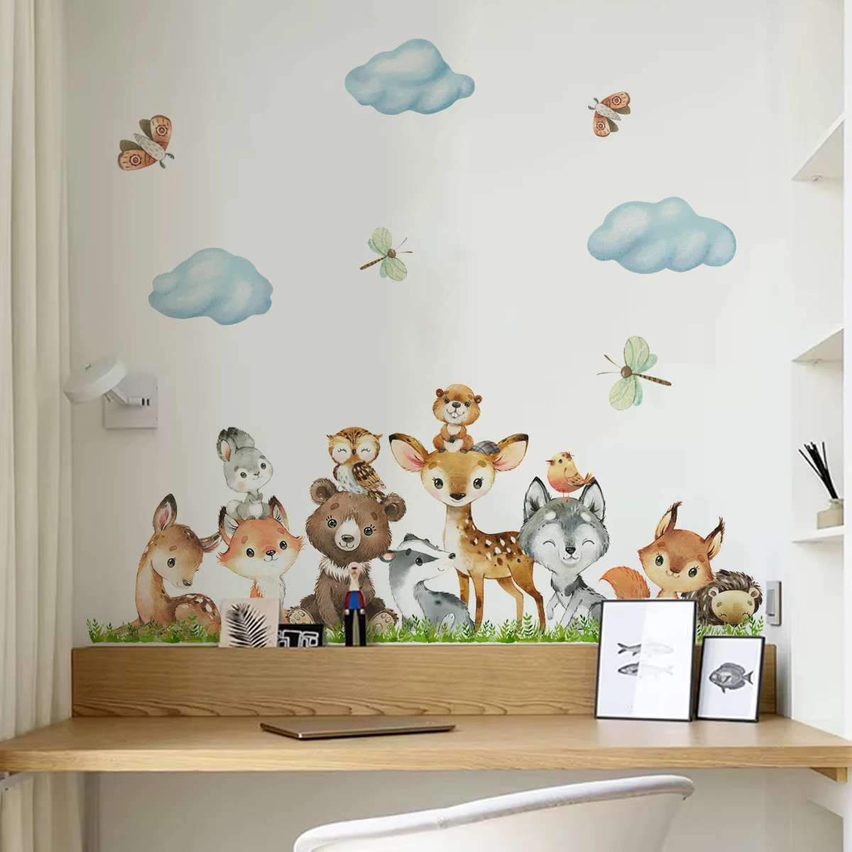Forest Animals Theme Bear Deer - Baby Nursery Forest Theme 评论和价格