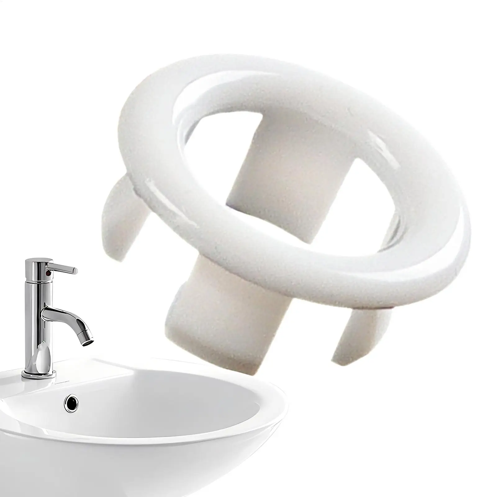Kitchen Bathroom Basin Circular Overflow Drain Cover Decoration Bathtub Sink Hole Overflow Hollow Washbasin Overflow