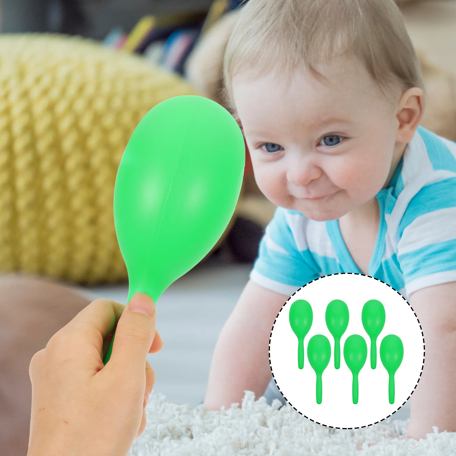 6 uds Maracas instrumentos musicales para niños pequeños juguetes para niños pequeños padres e hijos