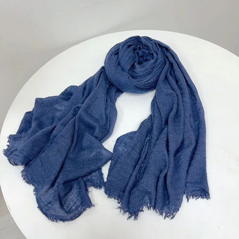 Scarf Women Wool Long Solid Color Warm Accessory For Spring Autumn Holiday Gift