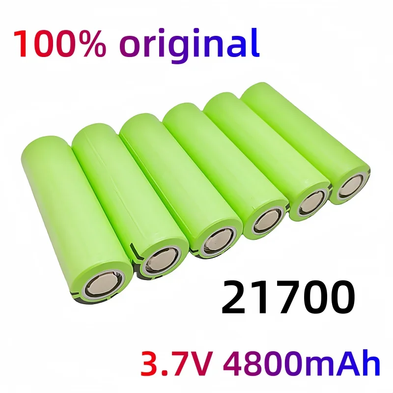 100%Original NCR21700T 21700 3.7V 4800mAh High Capacity lpega Lithium Rechargeable Batteries Cell For Flashlight Power Bank Toys