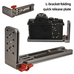 Camera L Bracket Vertical Horizontal Switching L-Shape Mount Plate Compatible with Arca L Shape Holder for Canon Nikon Sony Fuji