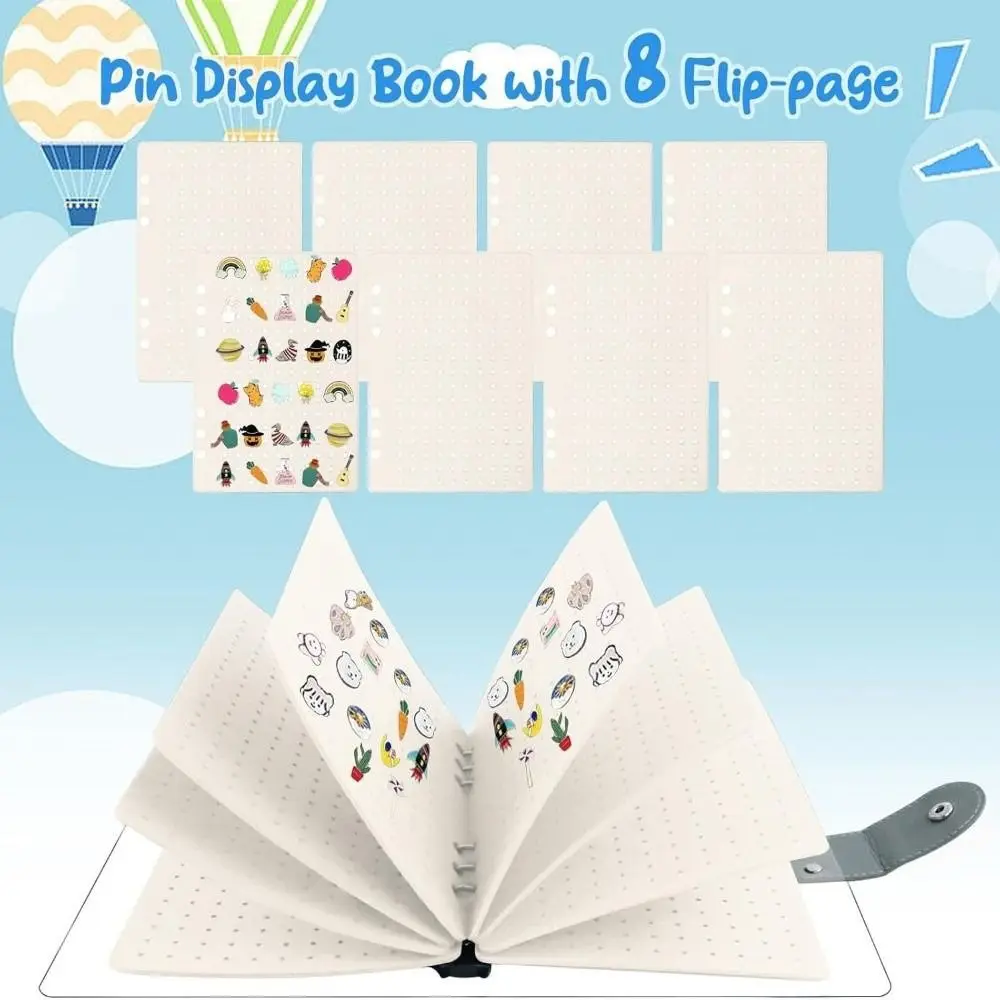 

Книга-органайзер для брошей из фетра на 8 страниц, пылезащитная, креативная, для значков и подвесок, большая вместимость, портативная демонстрационная доска для брошей