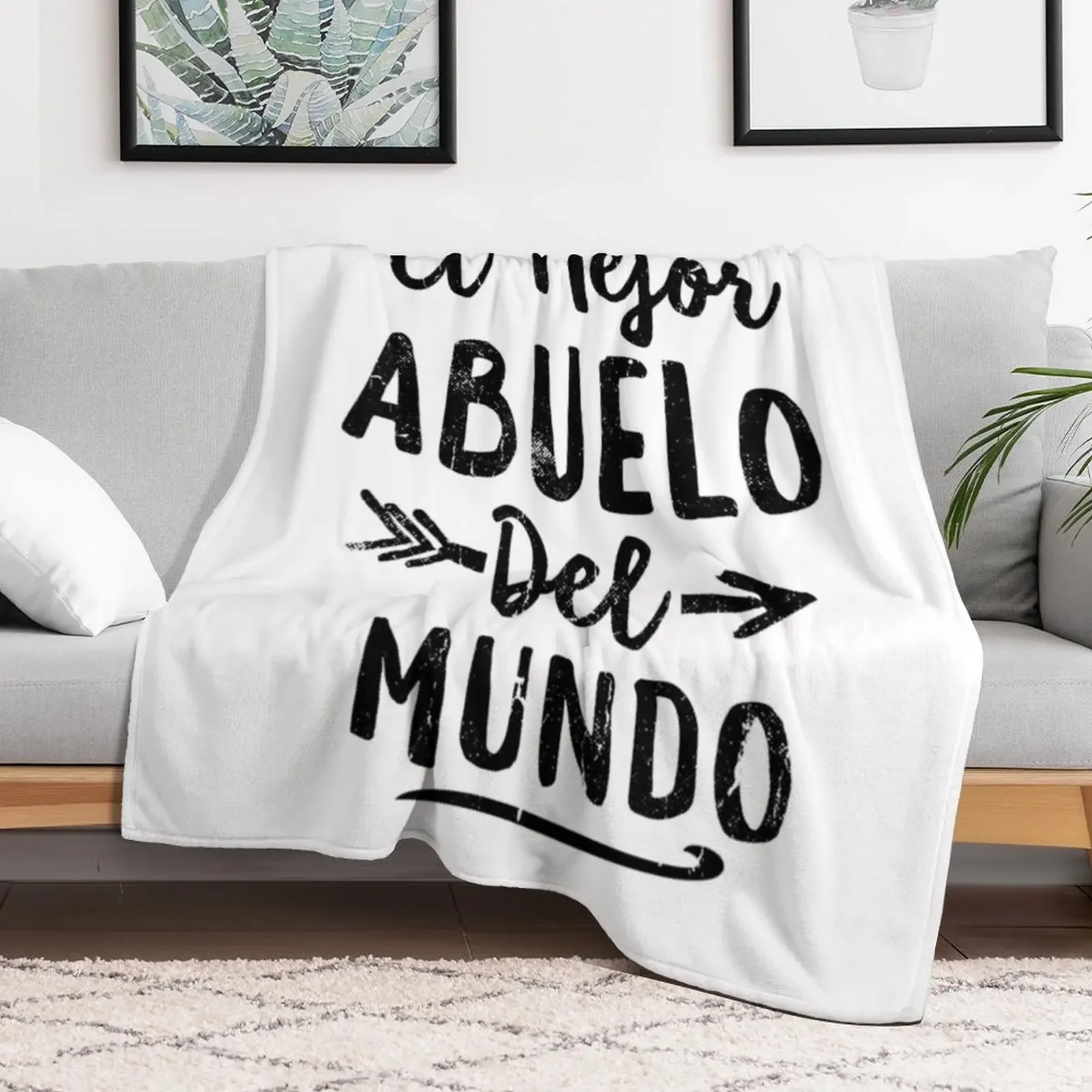 El Mejor Abuelo Del Mundo Grandpa Fathers Day Gift Throw Blanket Thin Soft Blanket for Summer Night Sleeping
