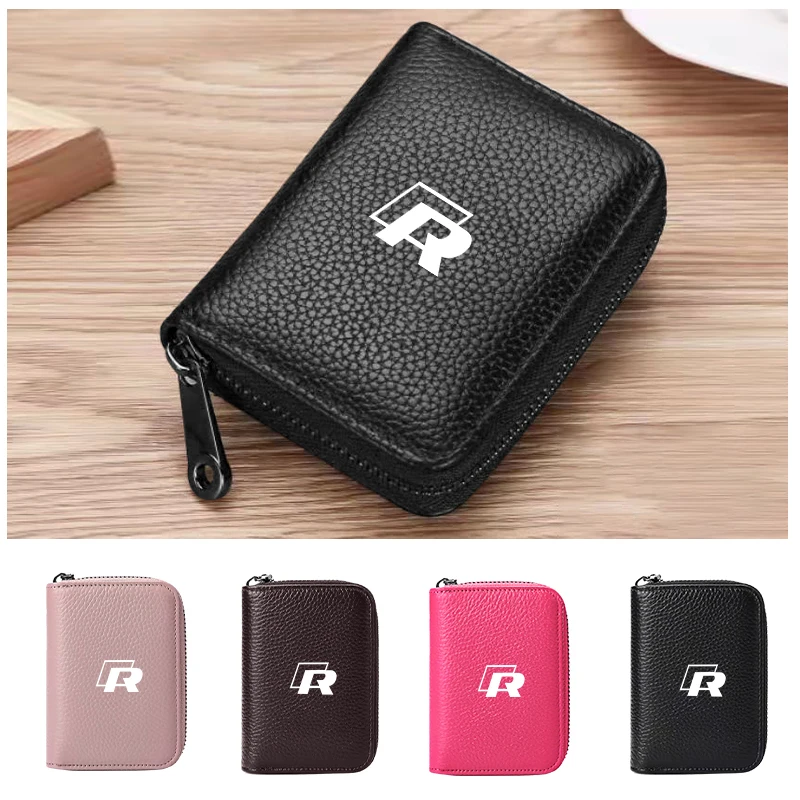 Car Interior Wallet Storage Coin Driver's License Card Bag For VW R Scirocco Jetta Beetle Golf Passat Polo Tiguan Sharan Touran