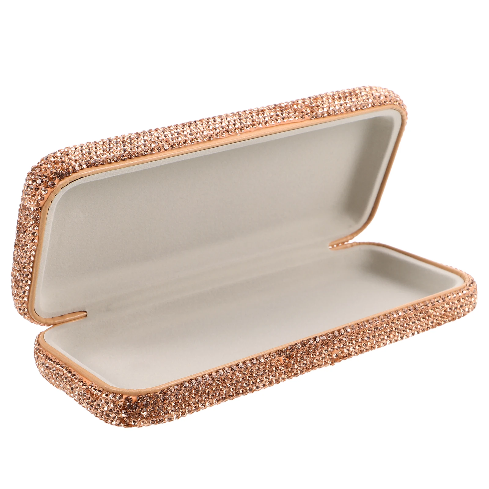 

Rhinestone Car Glasses Box Stylish Portable Sunglasses Organizer Case Eyeglass Holder Travel Storage Bag Car Interior Decor