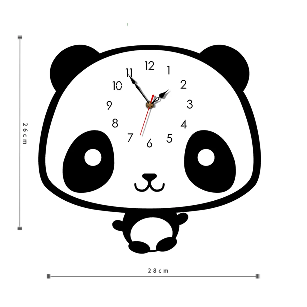 

28x26cm Wall Clock Silent Cartoon Shape Hanging Clocks for Living Room Bedroom Kids Room Decor Acrylic Decor