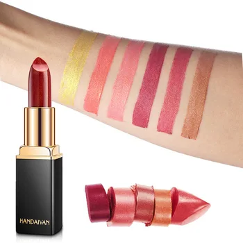 9 Colors Glitter Matte Velvet Nude Lipstick Shimmer Sexy Red Pigments Makeup Long Lasting…