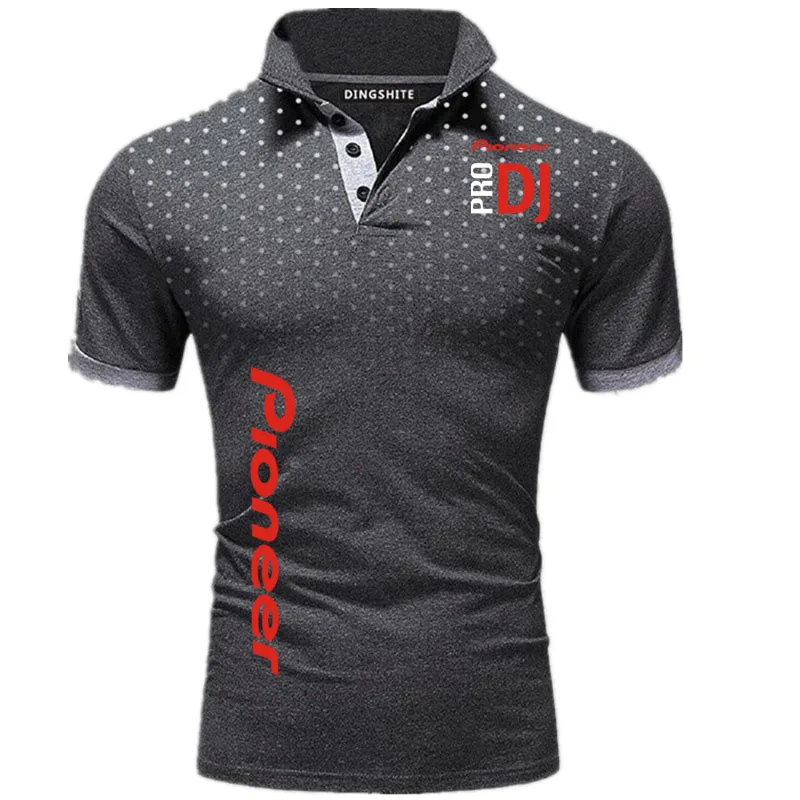 DJ Pioneer PRO 2024 Men's Tiki Polos Shirts Sports Casual polka Dot Gradient Printing Fashion Harajuku Business Tops Clothing