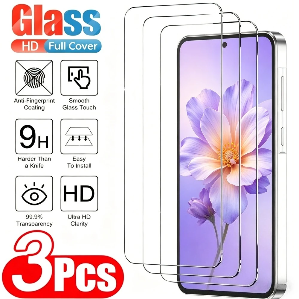 

3Pcs High Definition Tempered Glass for Samsung A57 A56 A55 A53 A37 A36 A35 Screen Protector for Samsung A17 A16 A15 A27 A25 A26