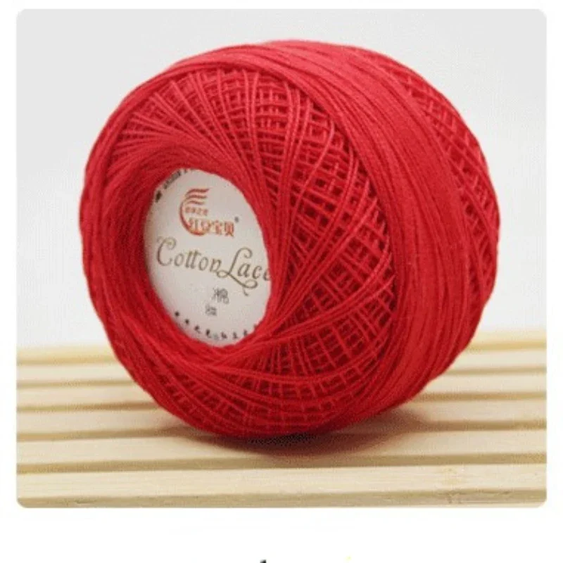 45g Lace Yarn 100% Cotton Yarn for Crocheting Fine Combed Yarn Tshirt Yarn Knitting Bobbin Lace Quilting Sewing Mercerized