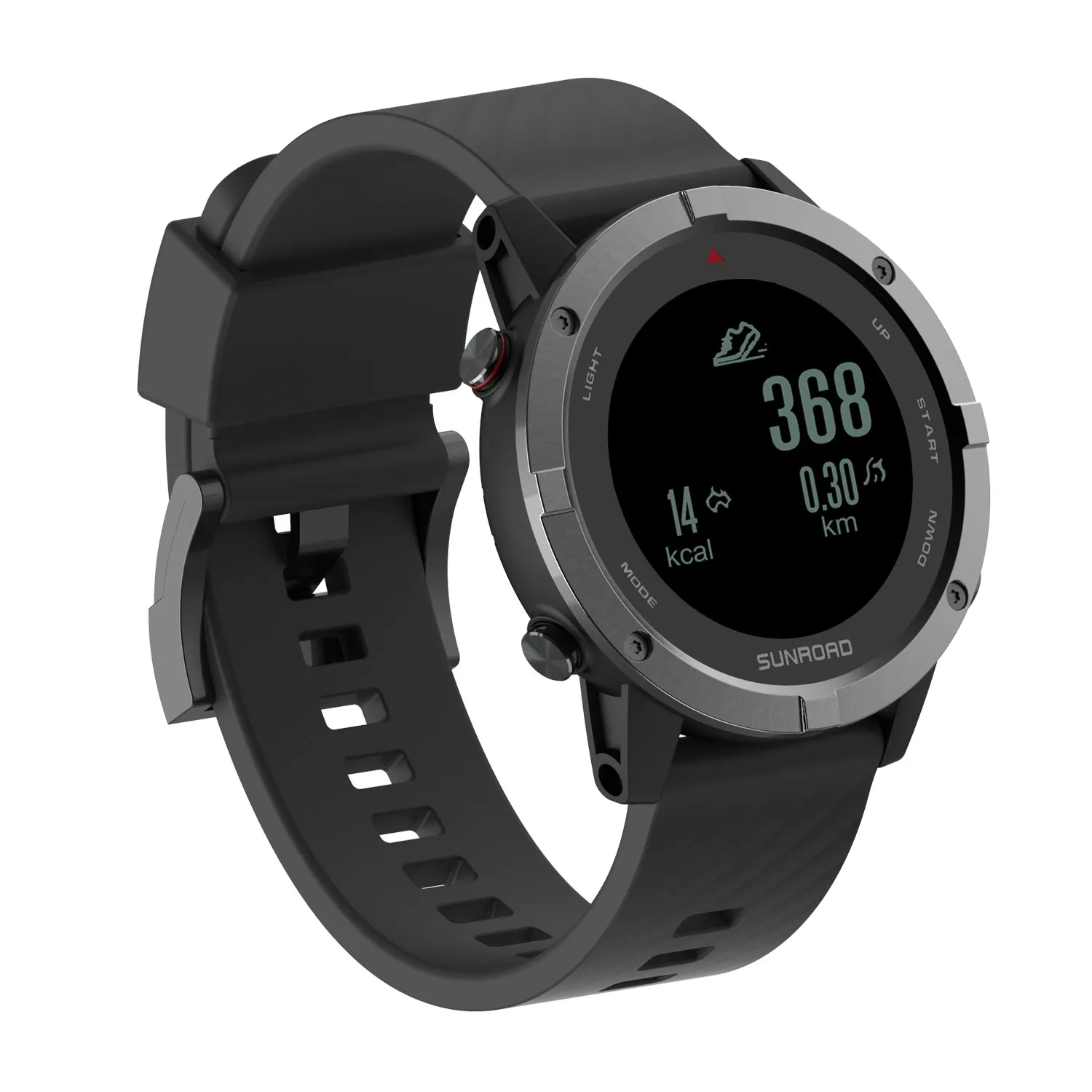 Sunroad Nieuwe Gps Sporthorloge Voor Swim Run Klim Kompas Barometer Waterdicht Heren Fitness Tracker Horloges Reloj Hombre