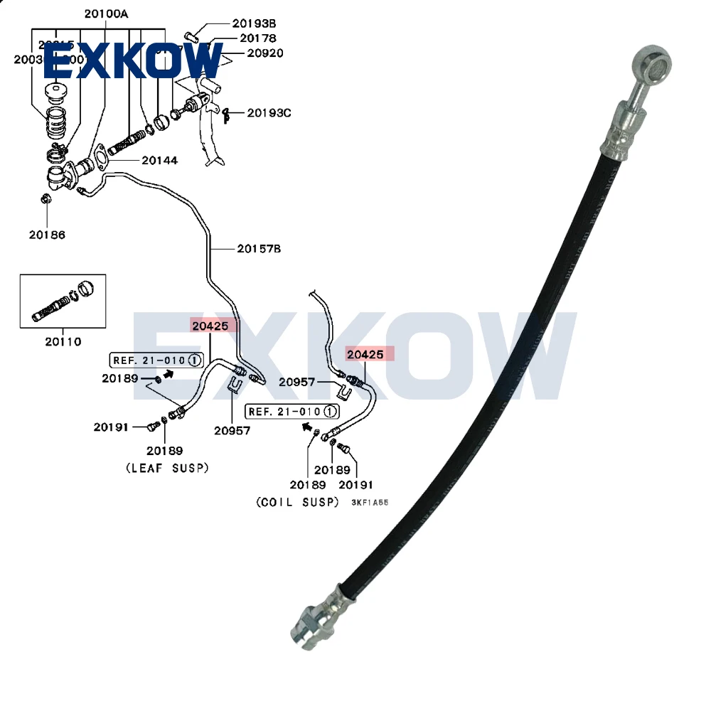

Clutch Release Cylinder Hose for Mitsubishi Pajero Montero V23 V24 V33 V43 V44 MR151515