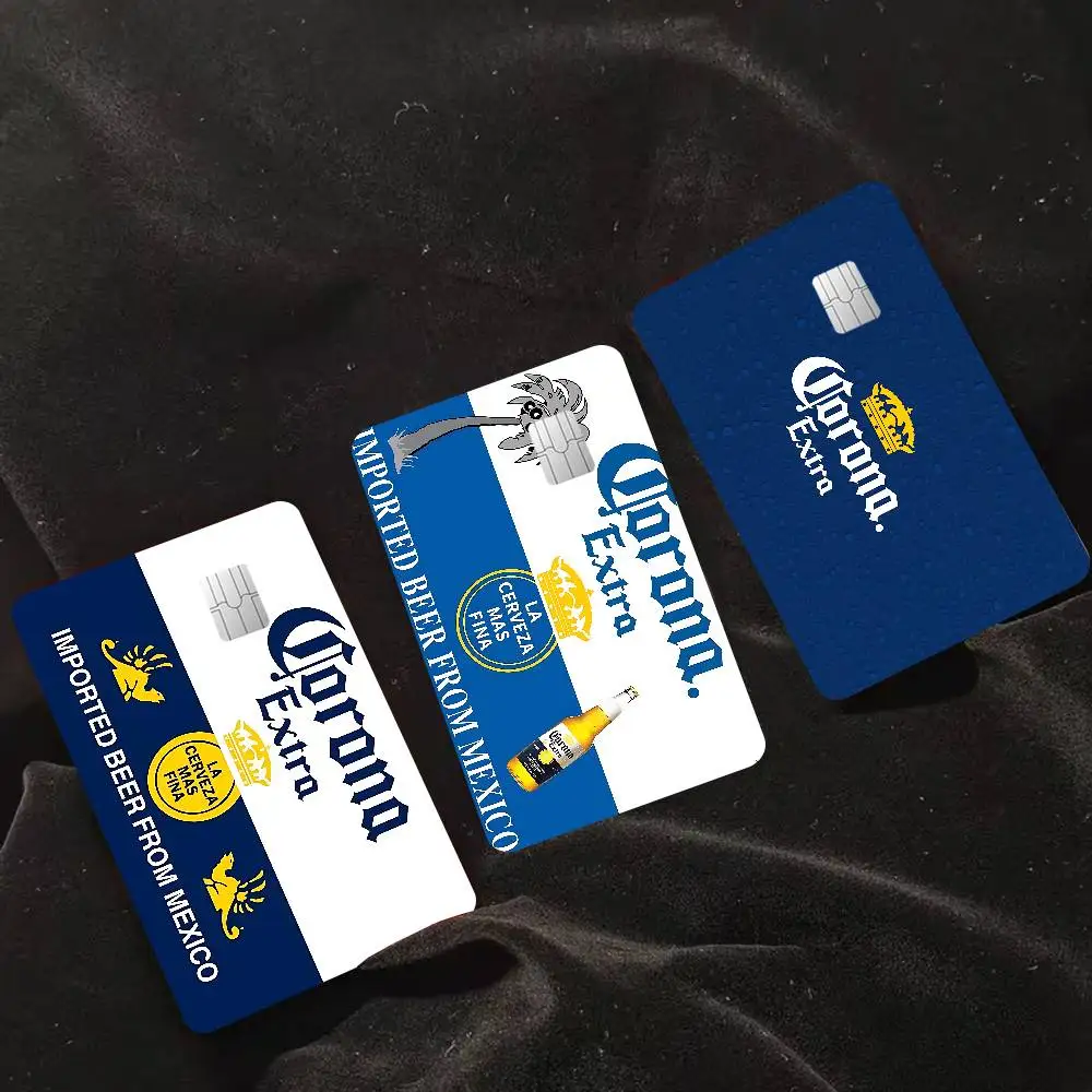 C-Corona E-Extra Beer Anime Spend Or Save Funny Shell On Off Ultra Thin No Fade Sticker Skin Cover Film For Debit Credit Card