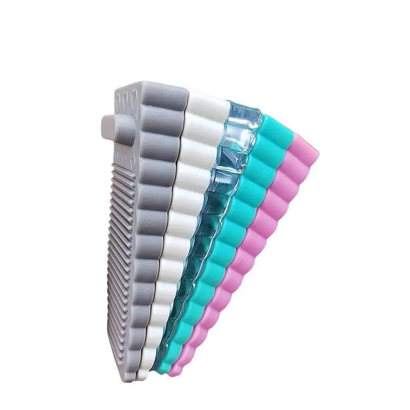 Stackable Silicone Door Stop Wedge Doorstops Anti Collision Home Office Door Rear Retainer
