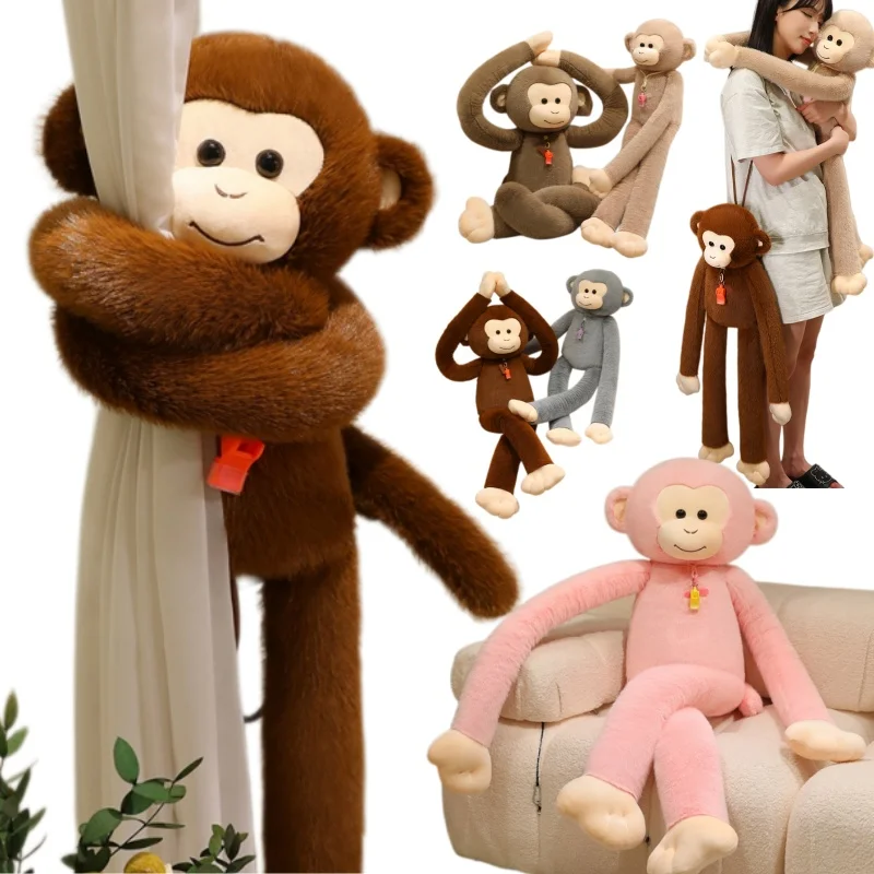 Lifelike Long-armed Monkey Animals Plush Toys Orangutan Super Soft Dolls Comforting Figurine Interesting Birthday Girls Gifts