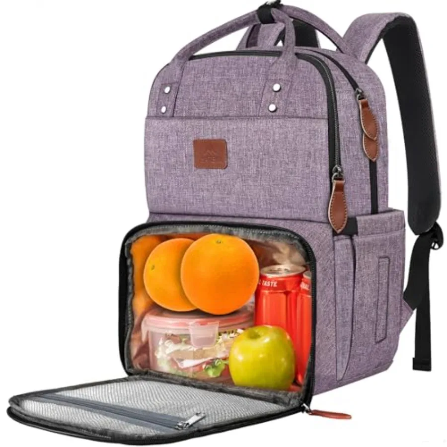 

Laptop Backpack with Lunch Box, sulated Women Backpacks with Cooler Compartment, Fits Laptop Water Resistent Tote Food Bag for