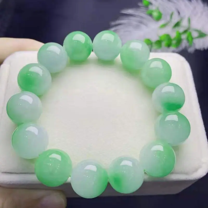 Waxy Floating Cuisheng Valentine's Day Couple Fresh Bracelet Gift Jade Bead Necklace