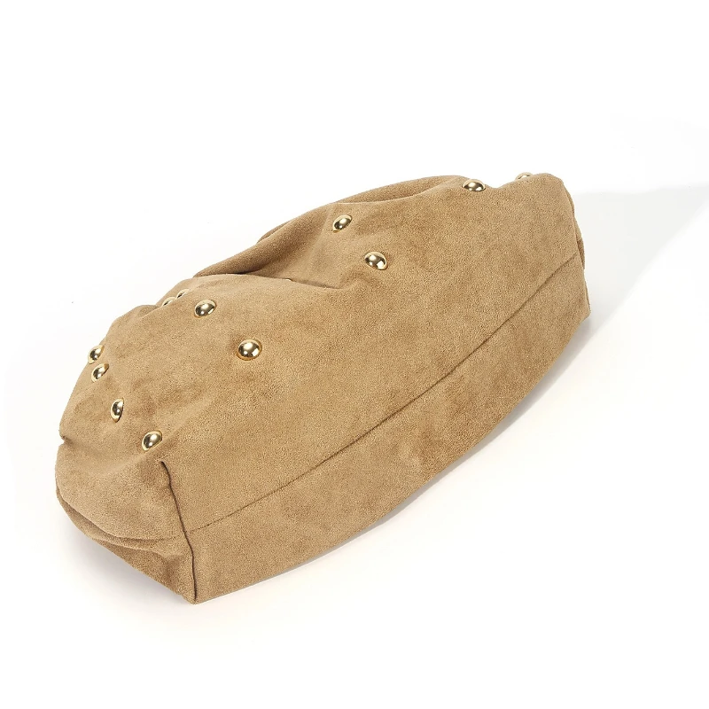 الشتاء موضة الجلد المدبوغ مساء مخلب العصرية الذهب مسمار الديكور مطوية زلابية سحابة أكياس تنوعا المرأة حقائب اليد الساتان محفظة #6