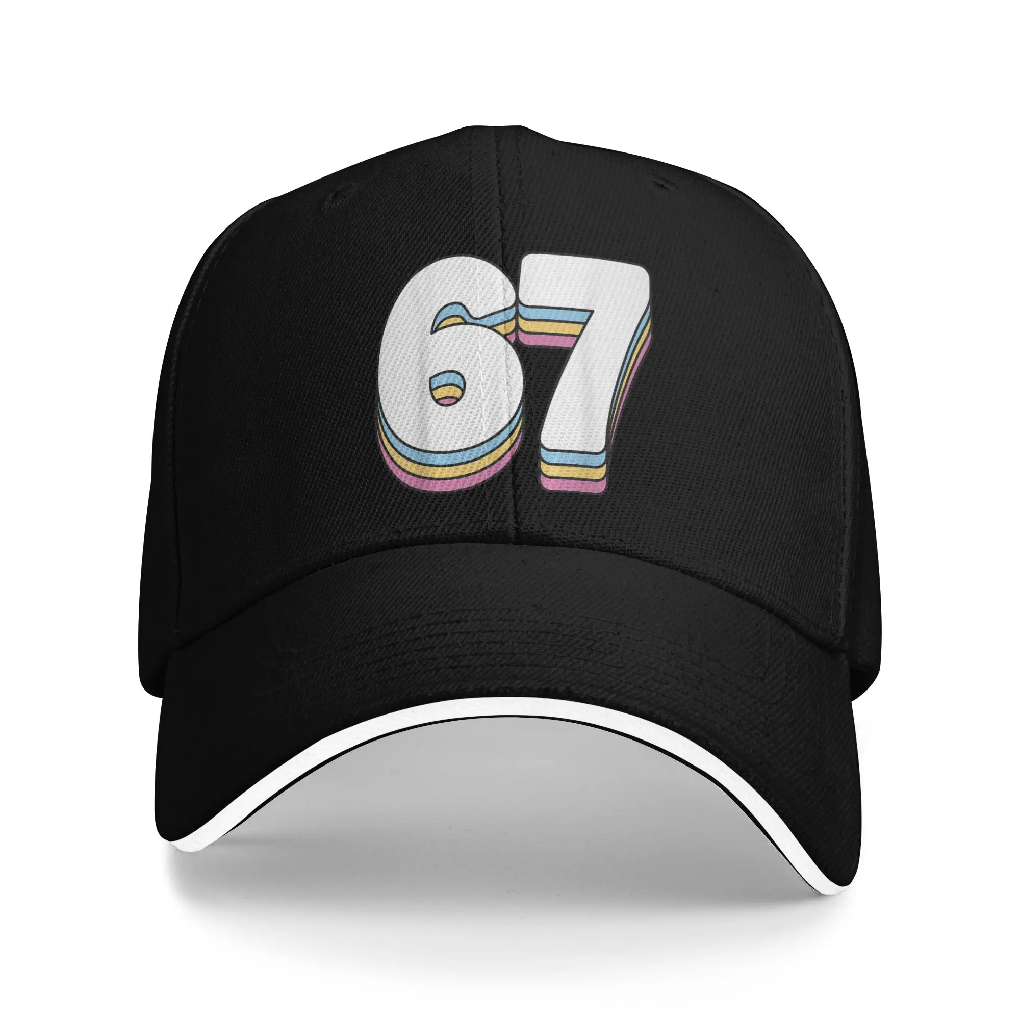 Funny 6 7 Meme Six Seven Gen Alpha Slang 67 Baseball Cap  Casual Hip Hop Hats Summer Women Men Kpop Rock Snapback Cap