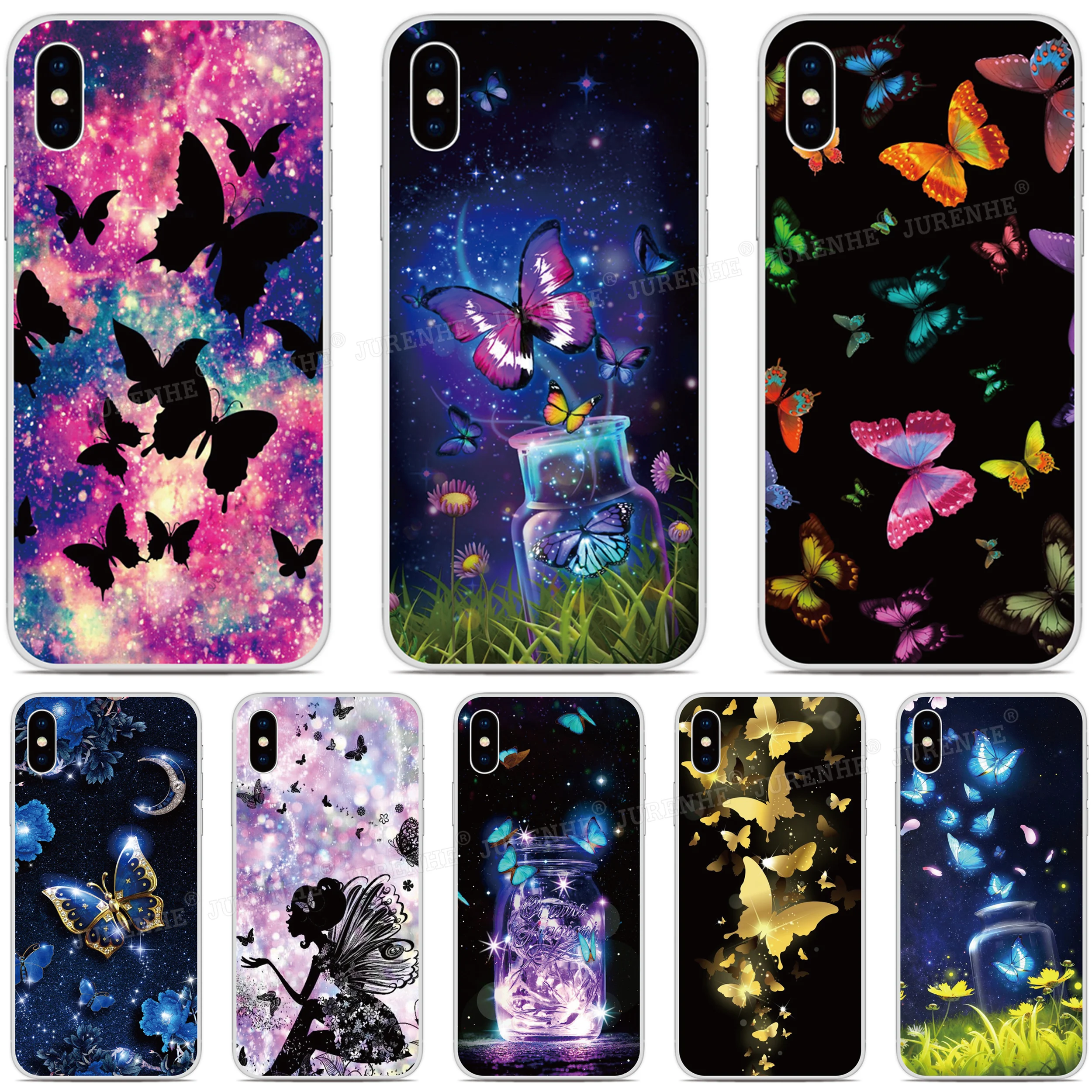 Butterfly Fairy Cover For LG Wing Velvet K22 K61 K62 K50 K51 K52 K40 Q6 Q7 Stylo 5 6 G8s G8X G6 G7 G8 V50 V60 ThinQ Phone Case