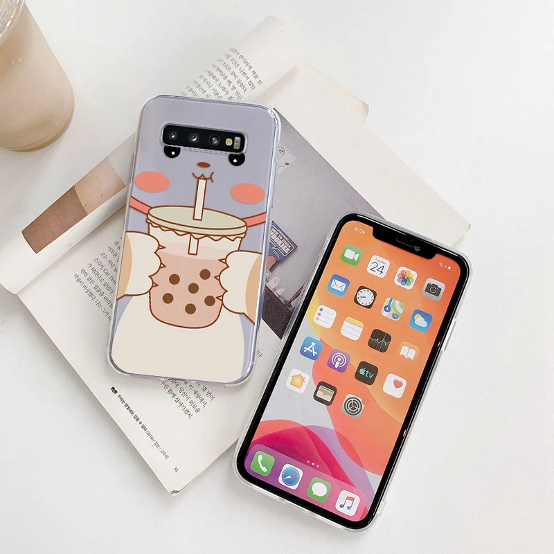 Bumper Soft Case For Samsung Galaxy S10 S10E S 10 Plus Cover TPU Cartoon Pattern Flower Smile Face Fundas For Samsung S10+ Coque