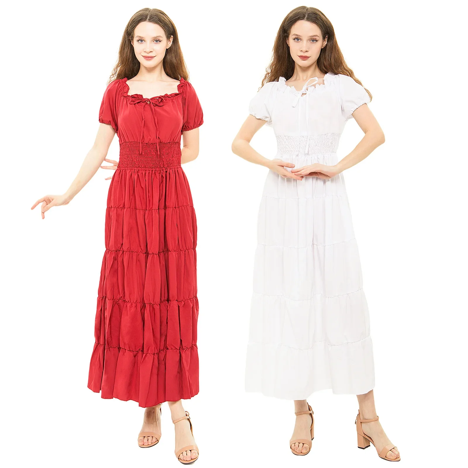 

Medieval Renaissance Stage Cosplay Costume Halloween Retro Women's Long Dress Bohemian Long Dress