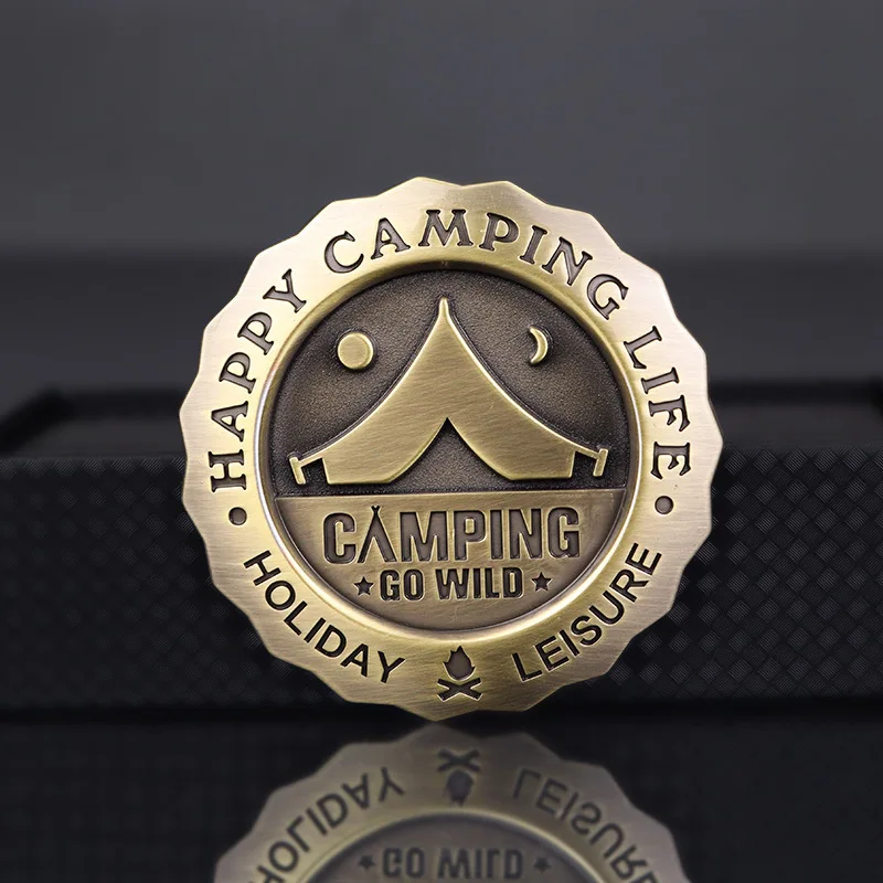 3D Camping Car Badge Alloy Metal Auto Emblem Decoration Whole Body Trunk Car Sticker Motorcycle Automobile Accessories