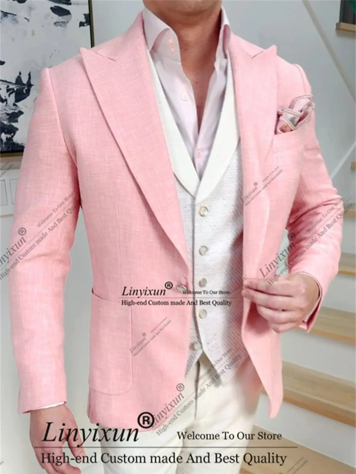 

Casual design style Men Suits 3 Pieces Sets Groom Wedding Male Prom Blazer Formal dance party Customized Slim Fit Costume Homme