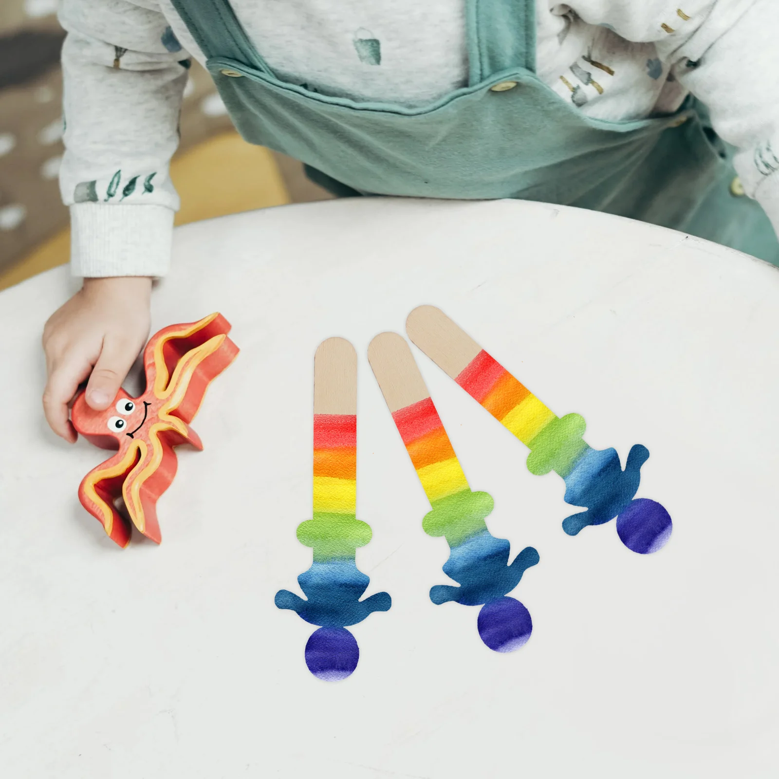 20개입 나무 DIY 조각 어린이 안전 목재 조각 무도색 슬라이스 창의적인 그래피티 공예 교육 장식용