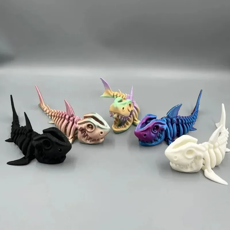 3D Printing Decorative Shark Doll Miniature Movable Joints Children's Toys Birthday Gift DIY Printing Model Gaming Toys