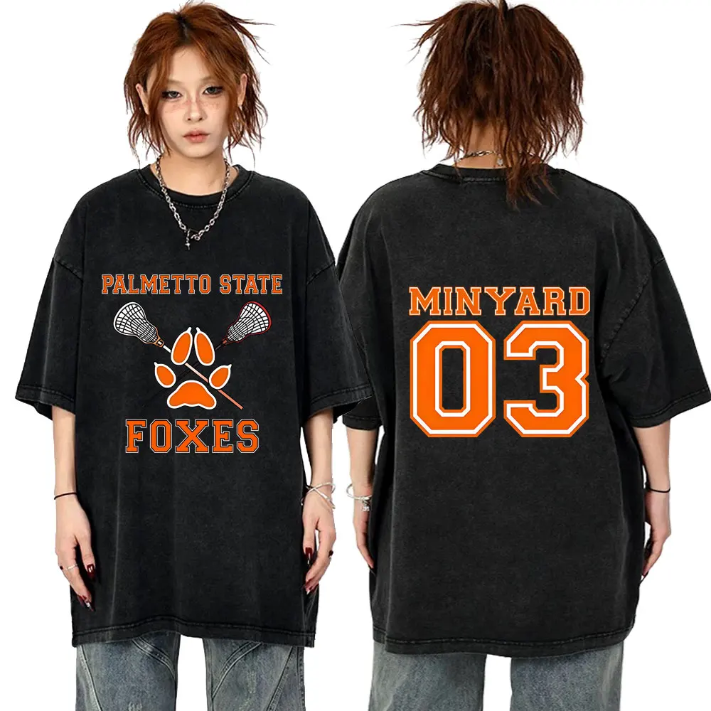 

Washed Vintage All for The Game The Foxhole Court Palmetto State Foxes T-shirt Men Women Fashion Oversized Short Sleeve T Shirts