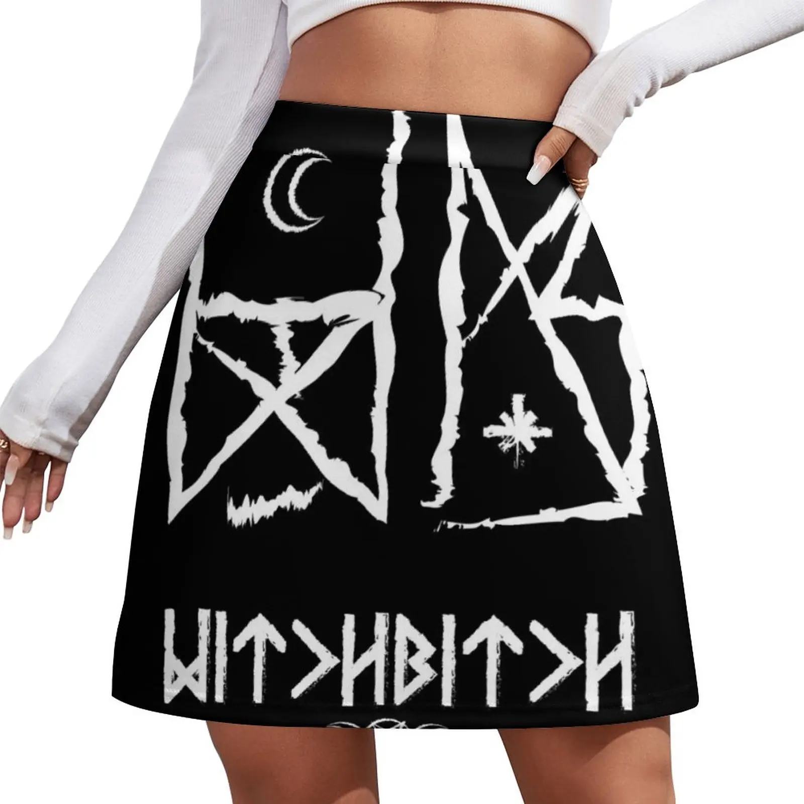 Witch B*tch Rune Logo Mini Skirt new in clothes Women's clothing Women's summer skirt
