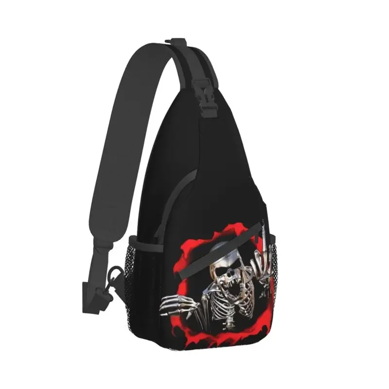 Cool A3484c09-c564-4596-b85b-7efafa5f1fdb Sling Crossbody Backpack Men Gothic Skeleton Shoulder Chest Bag for Hiking